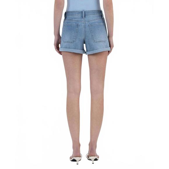 NEW LOVERVET double cuffed denim shorts in desirable - Picture 2 of 5